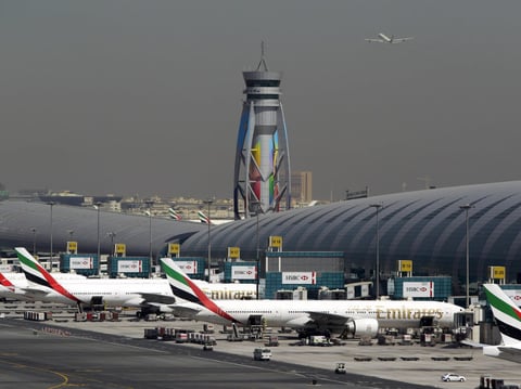 Emirates passenger planes are parked at their gates at the Dubai International Airport in the United Arab Emirates. The U.S. is imposing new restrictions on electronic devices on direct flights to the U.S. from eight mostly Muslim countries.
